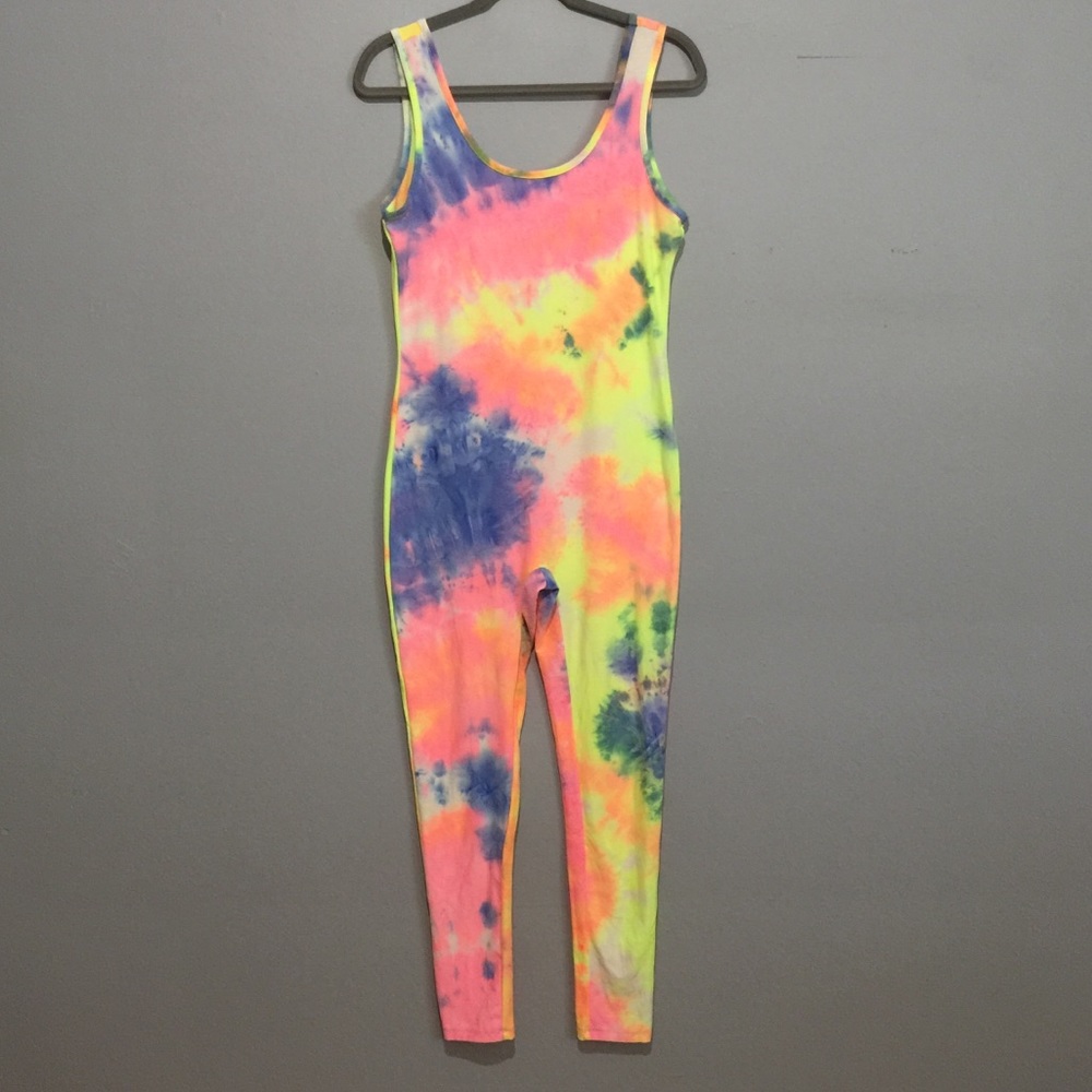 Madrag Neon Tie Dye Jumpsuit size L